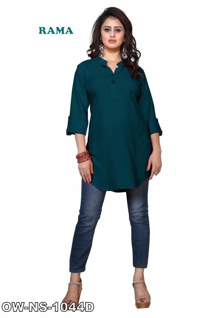 Rnx American Craff Kurti Casual Daily Wear Crepe Silk Designer Kurtis Collection